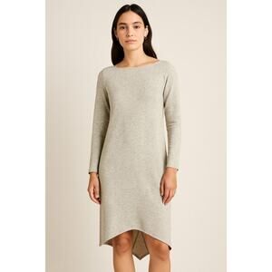 Moth Anthropologie Sweater Dress Womens M Beige Crossback Midi Soft Cozy Lounge